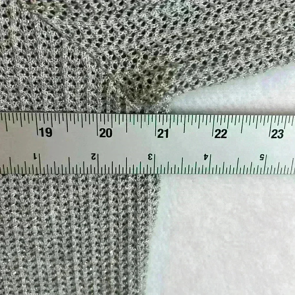 Talbots Gray/Silver Cardigan Sweater Pima Cotton Women’s Size XL - Picture 5 of 8